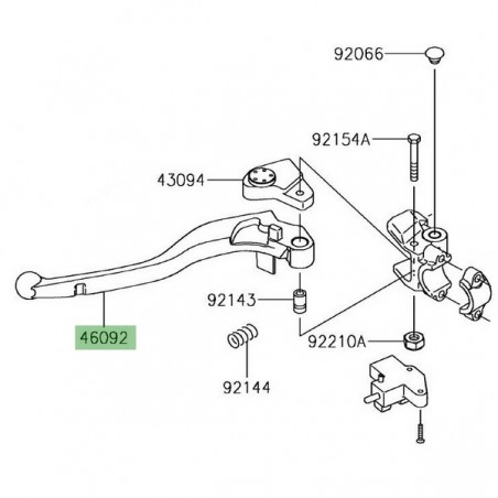 Levier d'embrayage Kawasaki Z1000SX (2017-2019) | Réf. 460920568