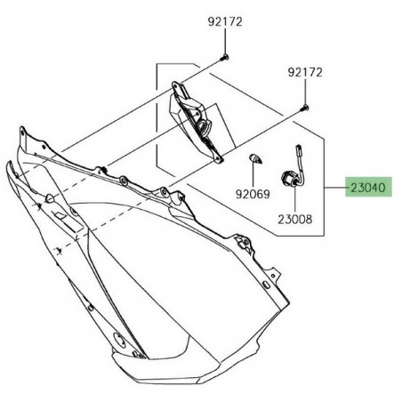 Clignotant avant gauche Kawasaki Z1000SX (2017-2019) | Réf. 230400135