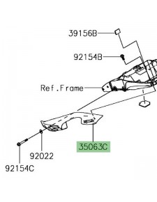 Poignées passager gauche Kawasaki Z1000SX (2017-2019) | Réf. 350631358