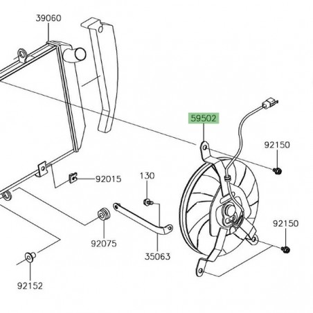 Ventilateur Kawasaki Z1000SX (2017 et +) | Moto Shop 35