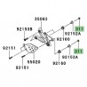 Écrou M6 platines repose-pieds Kawasaki Z750 (2007-2012)