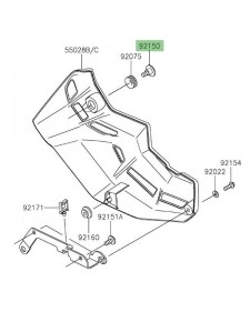 Vis épaulée M6 fixation sabot moteur droit Kawasaki Z900 (2017-2019) | Réf. 921501154