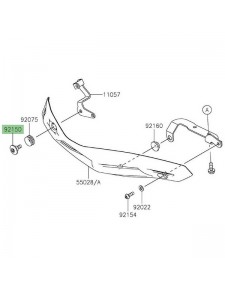 Vis épaulée M6 fixation sabot moteur gauche Kawasaki Z900 (2017-2019) | Réf. 921501154