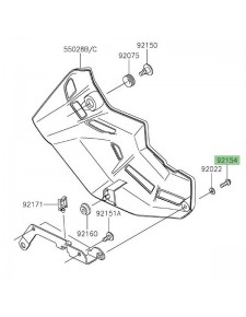 Vis M5x16 fixation sabot moteur droit Kawasaki Z900 (2017-2019) | Réf. 921540287