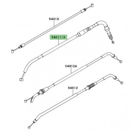 Câble d'embrayage Kawasaki Er-6f (2006-2008) | Réf. 540110083