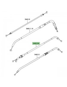Câble d'ouverture des gaz Kawasaki Er-6f (2006-2008) | Réf. 540120226