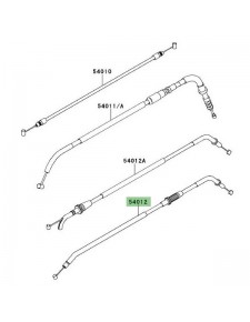 Câble de fermeture des gaz Kawasaki Er-6f (2006-2008)