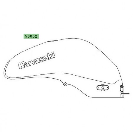 Autocollant "Kawasaki" réservoir Kawasaki Er-6f (2006-2008) | Moto Shop 35