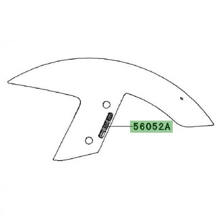 Autocollant "ABS" garde-boue avant Kawasaki Er-6f (2006-2008) | Moto Shop 35