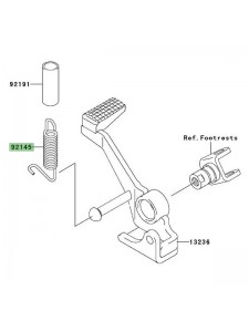 Ressort de rappel pédale de frein Kawasaki Z750 (2007-2012) | Réf. 921450435