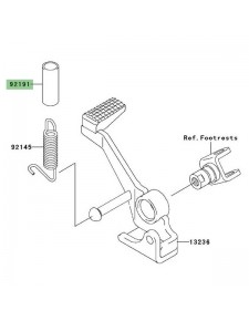 Caoutchouc ressort de rappel pédale de frein Kawasaki Z750 (2007-2012) | Réf. 921911739