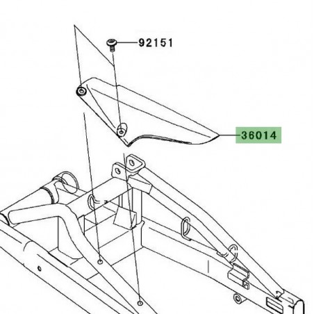 Protège chaîne Kawasaki Er-6f (2006-2008) | Réf. 360140027
