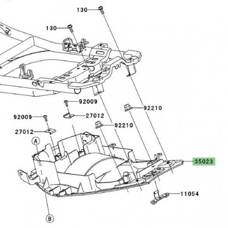 Passage de roue Kawasaki Er-6f (2006-2008) | Réf. : 350230076