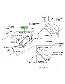 Entourage de compteur Kawasaki Er-6f (2006-2008)