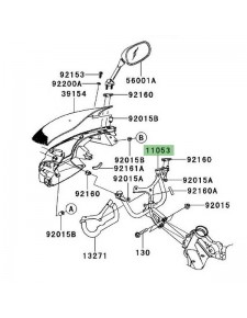 "Araignée" Support tête de fourche Kawasaki Er-6f (2006-2008) | Réf. 110531883