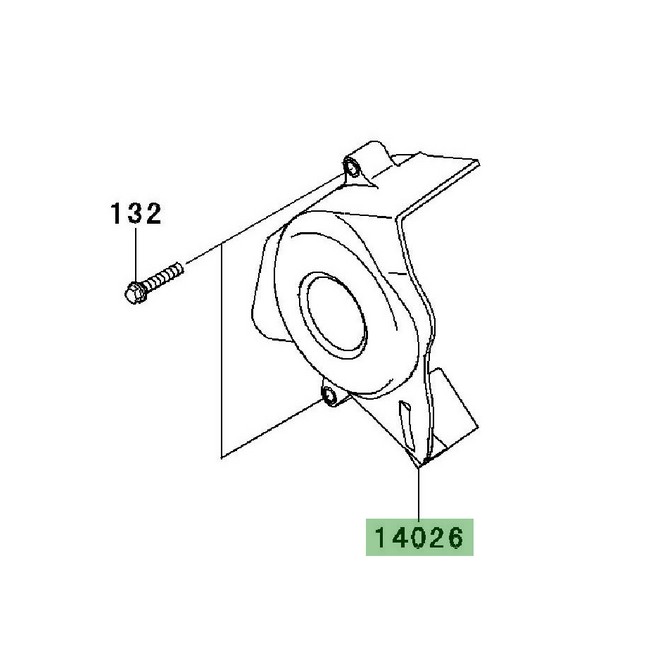 Carter pignon de sortie de boîte Kawasaki Er-6f (2006-2008) | Réf. 140260021