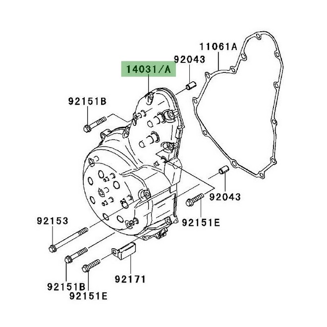 Carter d'alternateur Kawasaki Er-6f (2006-2016) | Réf. 140310591 / 140310078