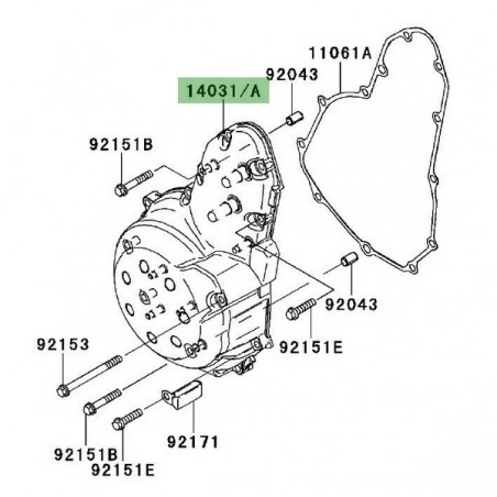 Carter d'alternateur Kawasaki Er-6f (2006-2016) | Réf. 140310591 / 140310078