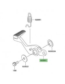 Pédale de frein arrière Kawasaki Er-6f (2006-2008) | Réf. 430010051