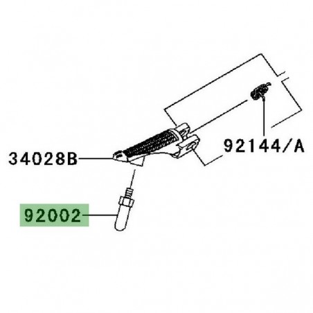 Téton de repose-pieds avant Kawasaki Er-6f (2006-2008) | Réf. 920021995