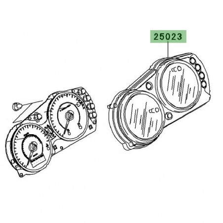 Dessus de compteur Kawasaki Er-6f (2006-2008) | Réf. 250230009