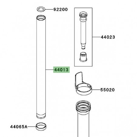 Tube de fourche Kawasaki Er-6f (2006-2008) | Réf. 440130063