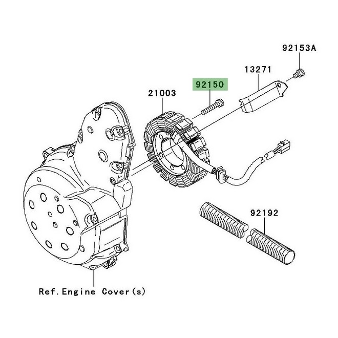 Vis M6x30 Kawasaki 921501433 | Moto Shop 35