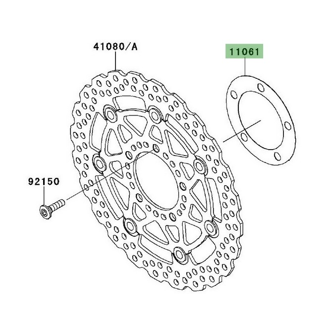 Joint de disque de frein avant Kawasaki Er-6f (2006-2016) | Réf. 110610029