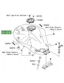 Réservoir d'essence Kawasaki Er-6n (2006-2008)