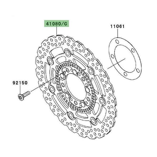 Disque de frein avant Kawasaki Er-6f ABS (2006-2008) | Moto Shop 35