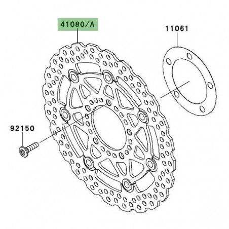 Disque de frein avant Kawasaki Er-6f (2006-2008) | Moto Shop 35