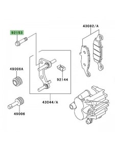 Vis fixation étrier de frein avant Kawasaki Er-6f (2006-2011)