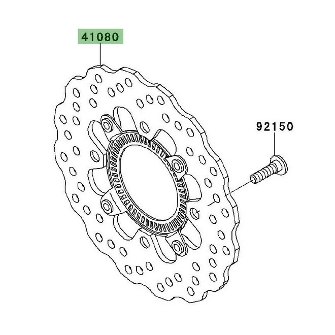 Disque de frein arrière Kawasaki Er-6f ABS (2006-2008) | Réf. 410800681