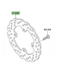 Disque de frein arrière Kawasaki Er-6f (2006-2008) | Réf. 410800040