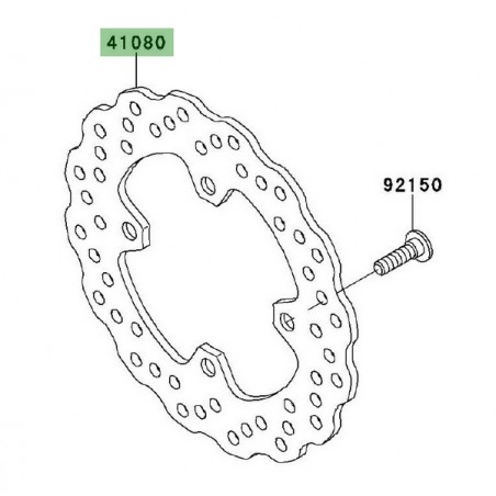 Disque de frein arrière Kawasaki Er-6f (2006-2008) | Réf. 410800040