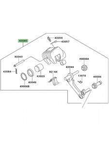 Étrier de frein arrière Kawasaki Er-6f (2006-2016) | Réf. 430800085DJ