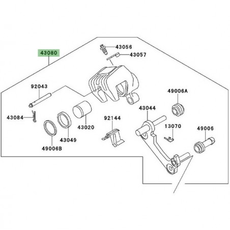 Étrier de frein arrière Kawasaki Er-6f (2006-2016) | Réf. 430800085DJ
