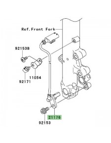 Câble ABS roue avant Kawasaki Er-6f ABS (2006-2008) | Réf. 211760040