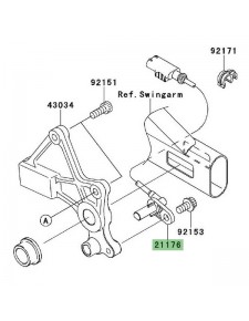 Câble ABS roue arrière Kawasaki Er-6f ABS (2006-2011) | Réf. 211760041