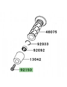 Vis fixation embout de guidon Kawasaki Er-6f (2006-2008)