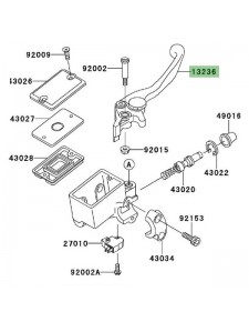 Levier de frein avant Kawasaki Er-6f (2006-2008) | Réf. 132361337