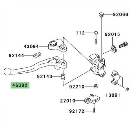 Levier d'embrayage Kawasaki Er-6f (2006-2008) | Réf. 460921162