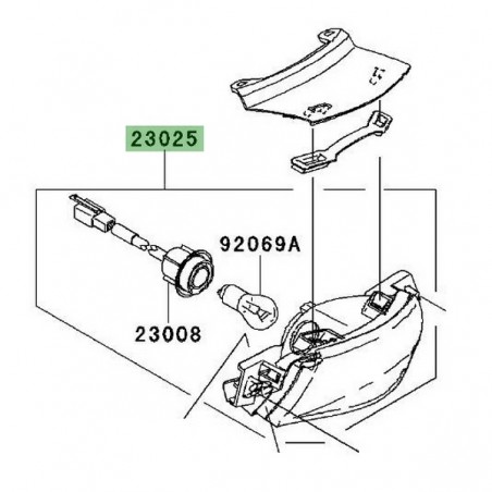 Feu arrière Kawasaki Er-6f (2006-2008) | Réf. 230250018