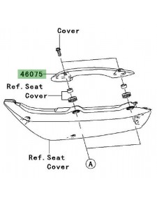 Poignée passager gauche Kawasaki Er-6f (2006-2008) | Moto Shop 35