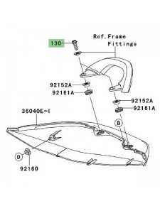 Vis fixation poignée passager Kawasaki Er-6f (2006-2008) | Moto Shop 35