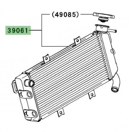 Radiateur Kawasaki Er-6f (2006-2008) | Réf. 390610215