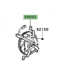 Ventilateur Kawasaki Er-6f (2006-2011) | Réf. 595020570