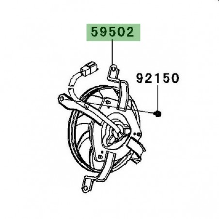 Ventilateur Kawasaki Er-6f (2006-2011) | Réf. 595020570