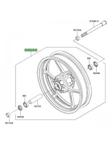 Jante avant Kawasaki Er-6f (2006-2008) | Moto Shop 35