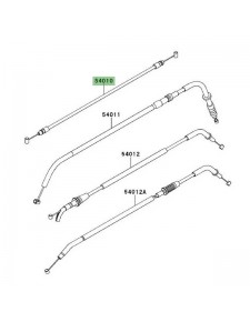 Câble fermeture de selle Kawasaki Er-6f (2009-2011) | Réf. 540100096